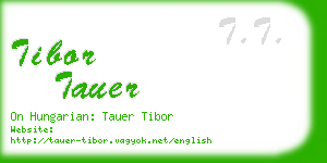 tibor tauer business card